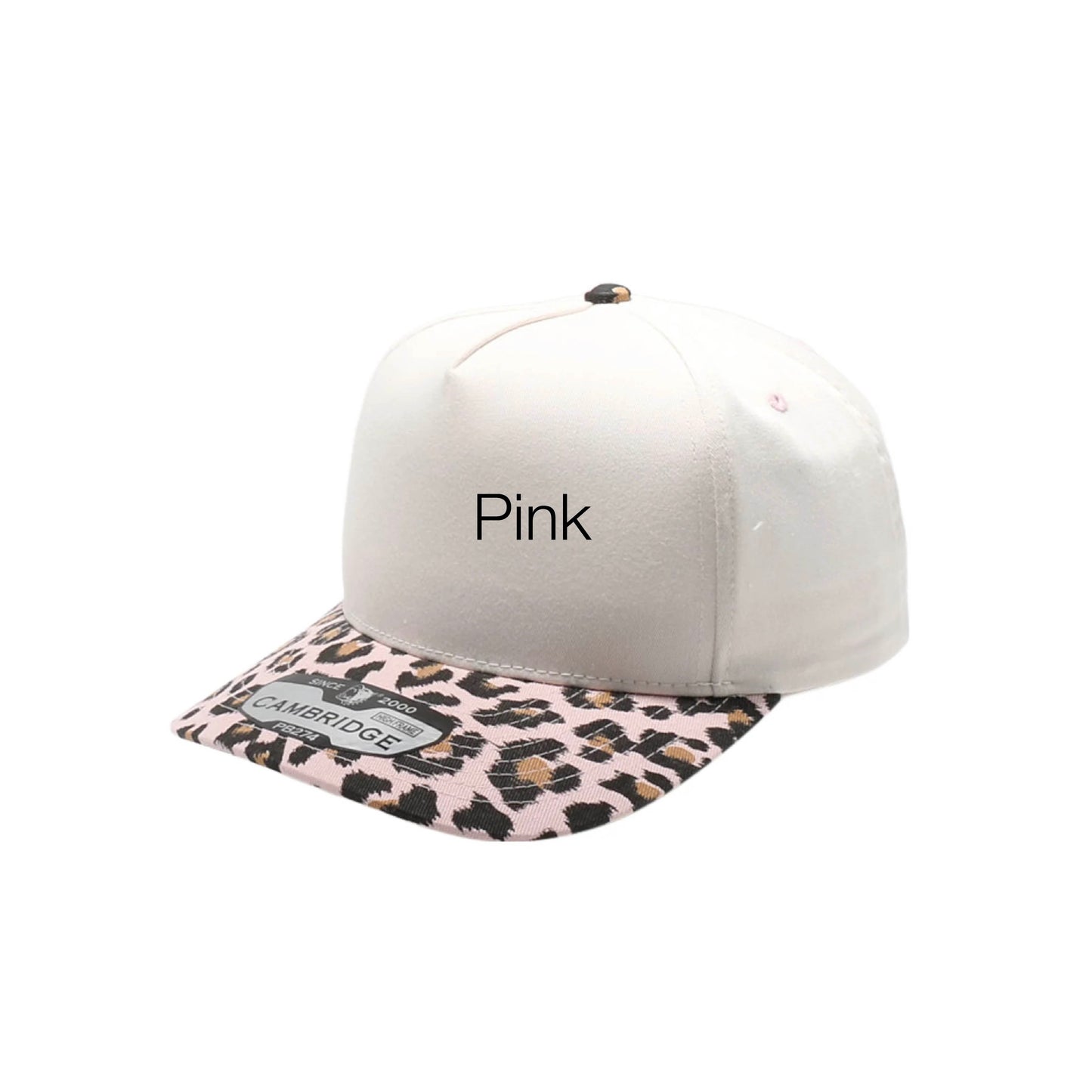 Custom Puff Embroidery Hat | Leopard Print Women's Snapback