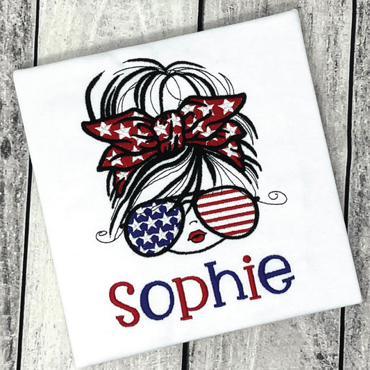 All American Girl Shirt – Custom Name Patriotic Tee