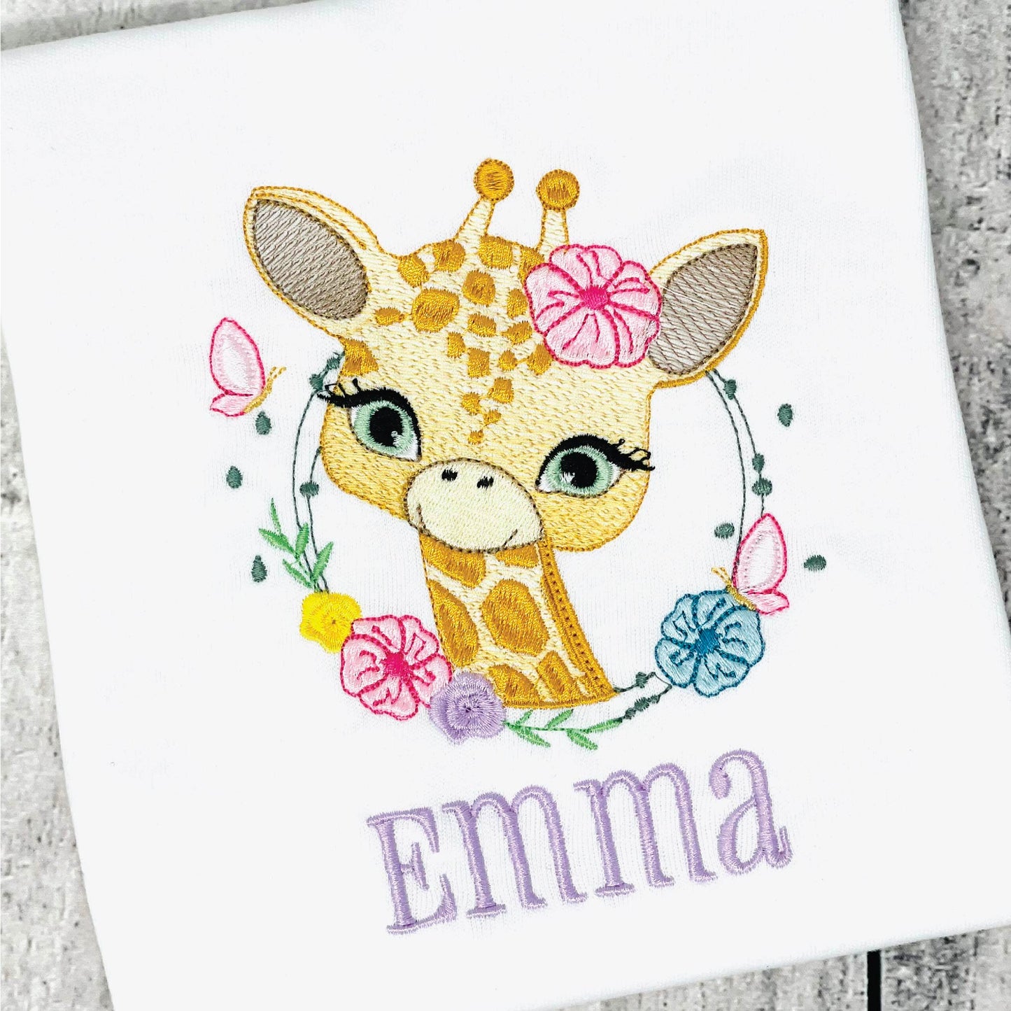 Giraffe Shirt With Kid's Name