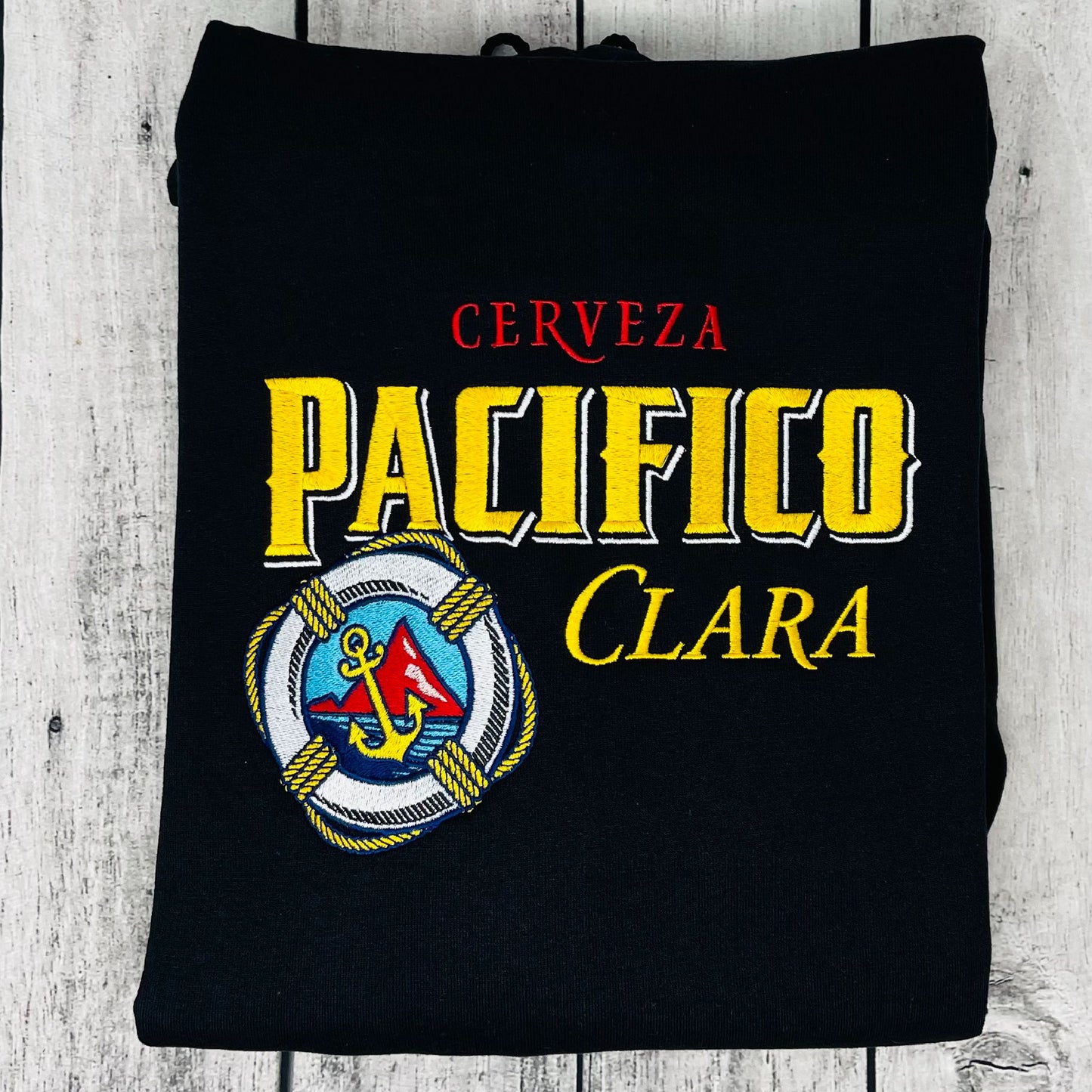 Pacifico Beer Logo Embroidered Sweater – Hoodie or Crewneck