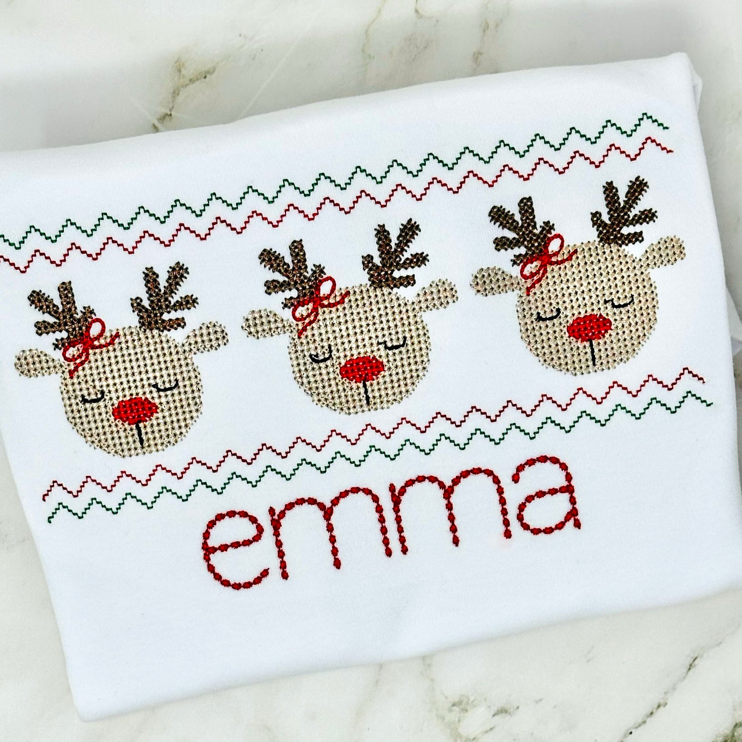 Kids Christmas Shirt Personalized with Name – Holiday Embroidery – Custom Holiday Outfit
