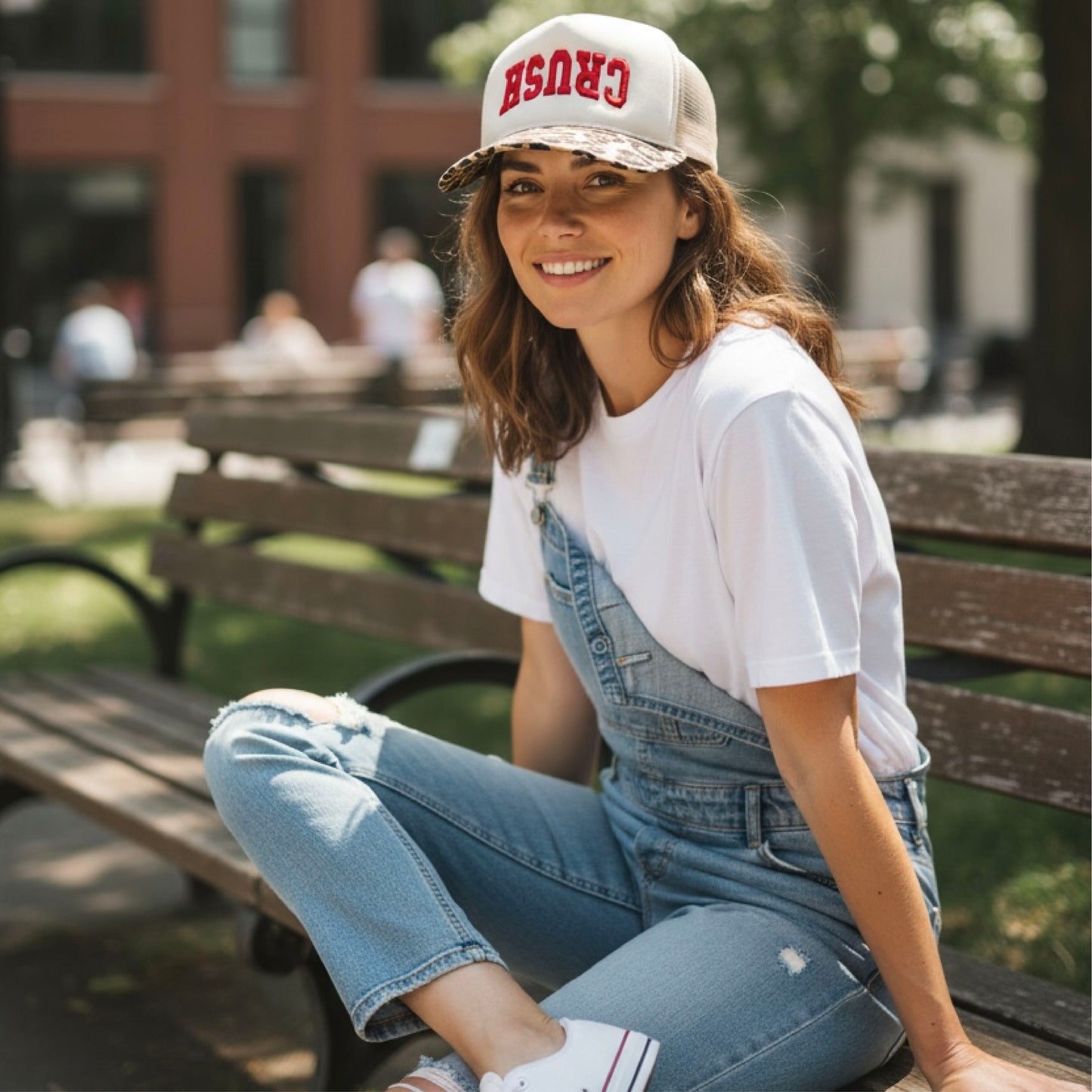 Custom Puff Embroidery Hat | Leopard Print Women's Snapback