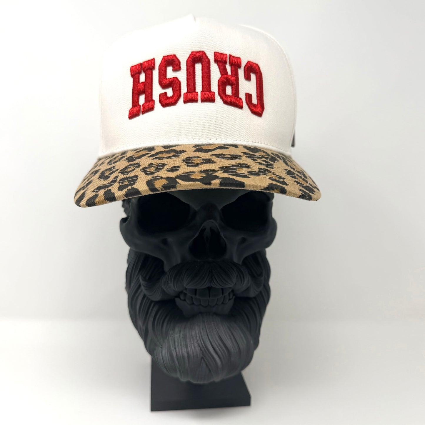 Custom Puff Embroidery Hat | Leopard Print Women's Snapback