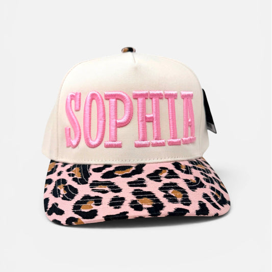 Personalized Animal Print Snapback Hat | Custom Embroidered Women's Fashion Cap