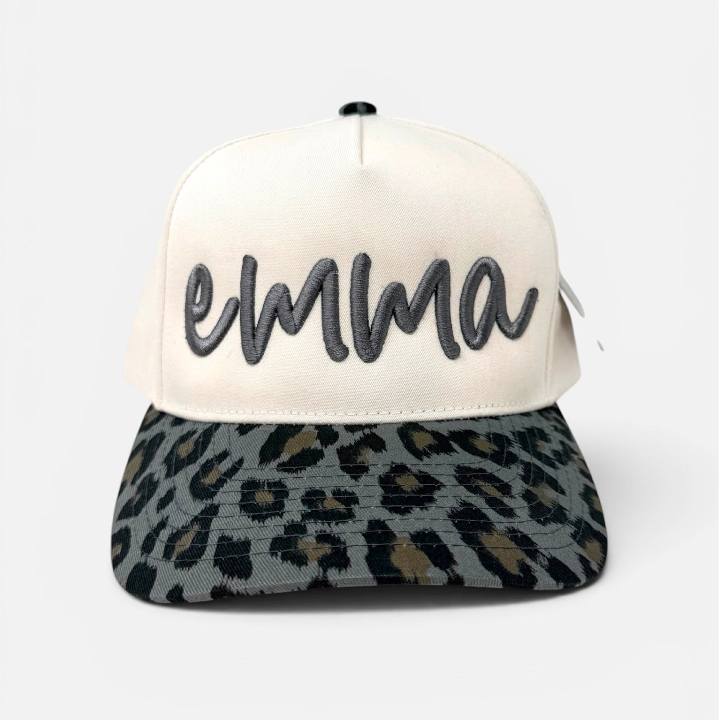 Women's Custom 3D Puff Leopard Snapback Hat | Personalized Embroidered Name Cap | Animal Print Hat