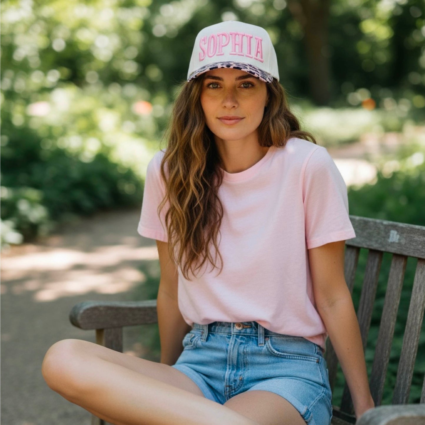 Personalized Animal Print Snapback Hat | Custom Embroidered Women's Fashion Cap