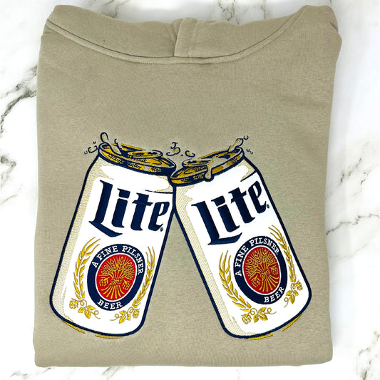 Coors Lite Embroidered Sweater – Custom Beer Logo Crewneck or Hoodie