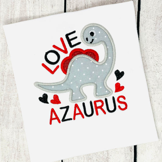 Custom Valentine Dino Shirt for Kids - Personalized With Name