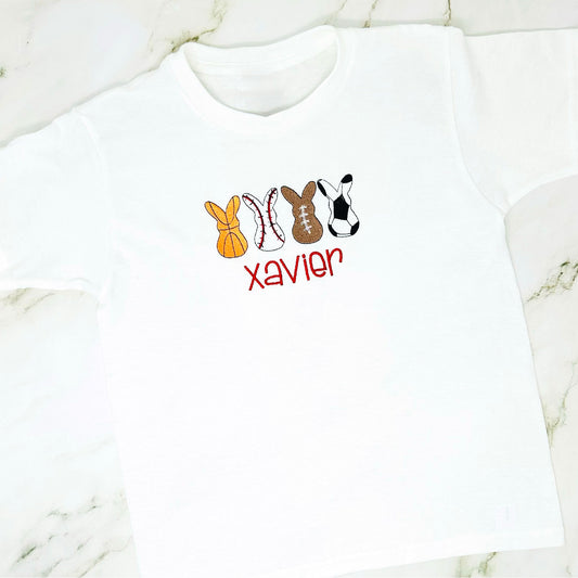 Sports Ball Easter Shirt – Custom Name Boys Easter Tee