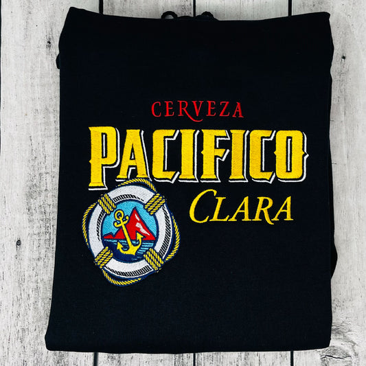 Pacifico Beer Logo Embroidered Sweater – Hoodie or Crewneck