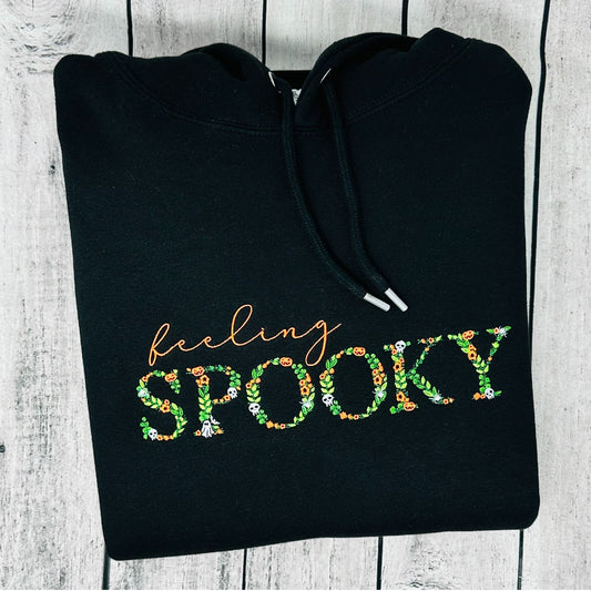 Feeling Spooky Embroidered Sweater – Halloween Hoodie or Crewneck
