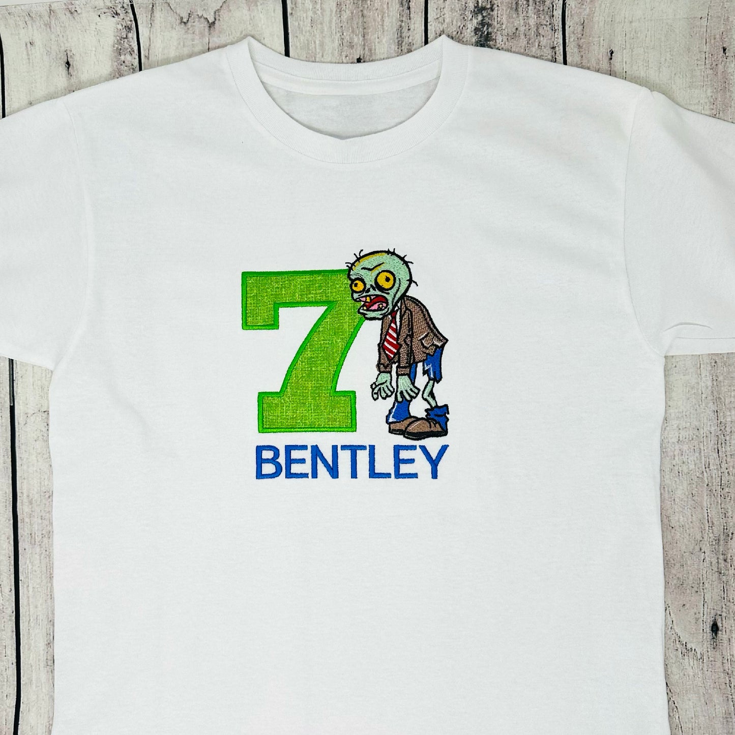 Embroidered Zombie Birthday Shirt