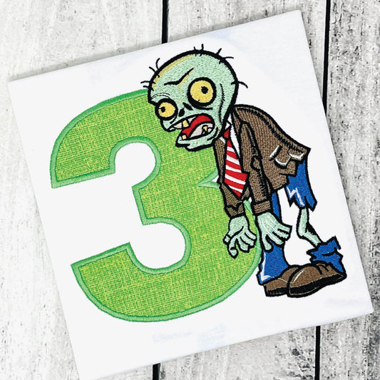 Embroidered Zombie Birthday Shirt